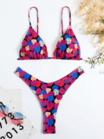 Printed High-Waisted Strappy Two-Piece Bikini