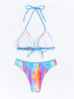 New Gradient Backless Halter Neck Bikini for a Stylish Look