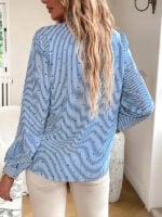 Striped Long-Sleeved Blouse