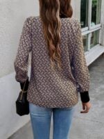 Geometric Pattern Commuter Top