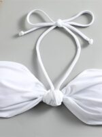 Elegance in Knots- Halterneck String Bikini with Feminine Details