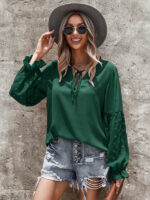 Top with Puff Sleeves | Elevate Your Casual Style with Solid Color Elegance