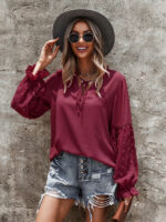Top with Puff Sleeves | Elevate Your Casual Style with Solid Color Elegance