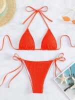 Sultry Waves-New Fashionable and Sexy Wave Pattern Lace-Up Bikini