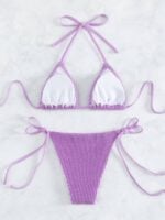 Sultry Waves-New Fashionable and Sexy Wave Pattern Lace-Up Bikini