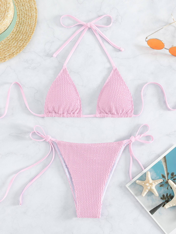 Sultry Waves-New Fashionable and Sexy Wave Pattern Lace-Up Bikini