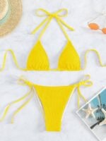 Sultry Waves-New Fashionable and Sexy Wave Pattern Lace-Up Bikini