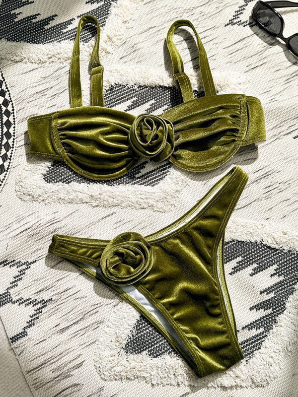 Retro 3D Flower Bikini- New Fashion for a Sexy Look