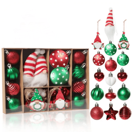 32pcs Christmas Ball Toys Ornament Xmas Tree Hanging Pendants Christmas Decorations For Home