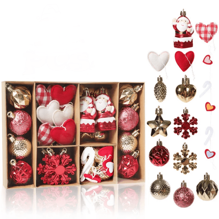 32pcs Christmas Ball Toys Ornament Xmas Tree Hanging Pendants Christmas Decorations For Home