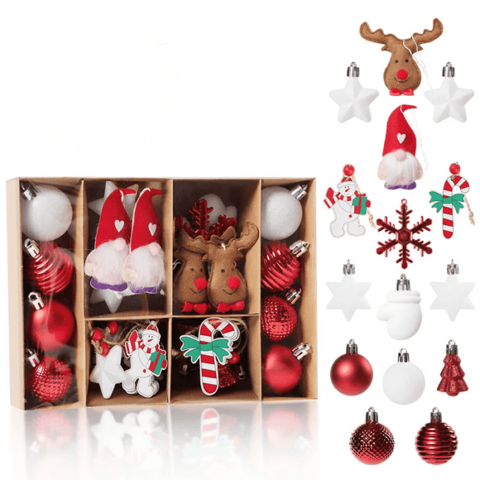 32pcs Christmas Ball Toys Ornament Xmas Tree Hanging Pendants Christmas Decorations For Home