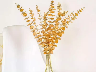 10pcs Decorative Artificial Golden Flowers – Wedding Decoration, Flower Arrangement for Living Room Decor