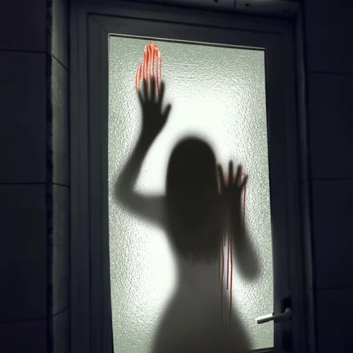 Horror Glass Window Decoration Stickers – PVC Self-Adhesive Female Ghost - Image 4