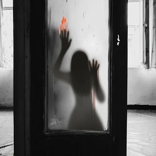 Horror Glass Window Decoration Stickers – PVC Self-Adhesive Female Ghost - Image 2