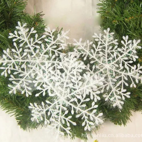 30pcs 11cm Artificial Snowflakes – Christmas Tree Decor & Home Decorations for Noel
