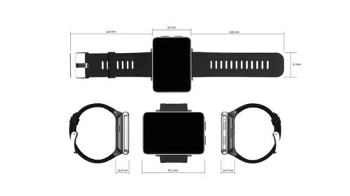 DM100 4G Smart Watch, 2.86-Inch Display, 3GB RAM, 32GB Storage, GPS, Android 7.1 OS