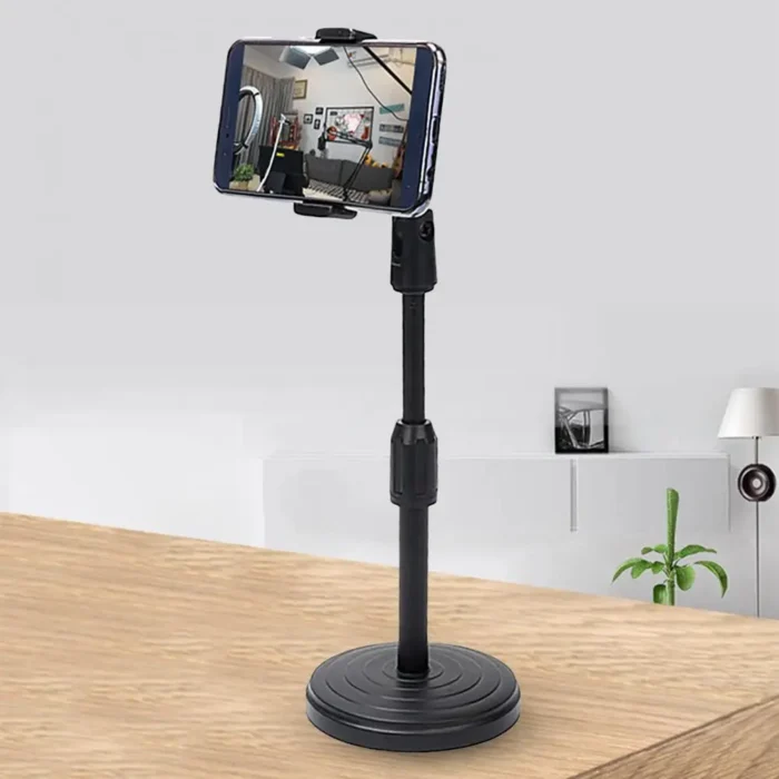 Strong Bearing Phone Holder Tripod – Hands-Free Adjustable Desktop Stand Bracket for Livestreaming