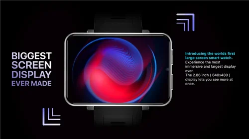 DM100 4G Smart Watch, 2.86-Inch Display, 3GB RAM, 32GB Storage, GPS, Android 7.1 OS