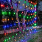 1.5x1.5M/3x2M/6x4M LED Net Mesh String Lights - Outdoor Waterproof Curtain Lights for Garden, Christmas, Wedding, & Party Decor