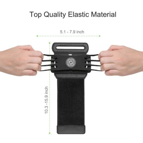 Outdoor Sports Phone Holder Armband, Adjustable Wrist Strap Bracket for Running, Cycling, and Gym