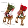 Santa Claus Snowman Riding Deer Christmas Stockings – Creative Fireplace Decor, Kids Gift Bags, Candy Holder