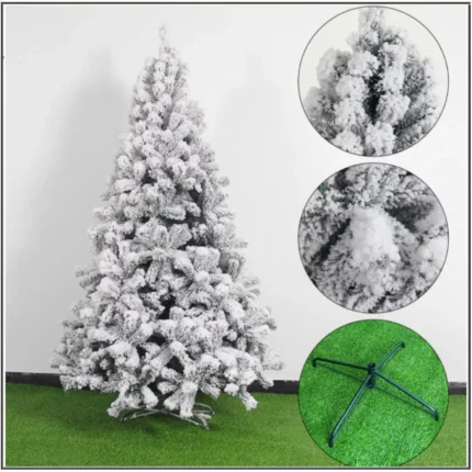 Simulation Artificial Cedar Christmas Tree – 0.6-3m PE with Snow Flocking for Decoration- Beautiful Christmas Trees Heights 10ft-2ft