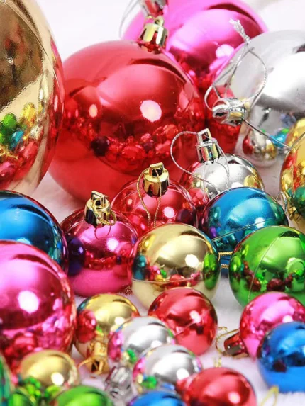 12pcs 3cm Christmas Ball Pendants – Christmas Tree Decorations for New Year, Christmas Decorations