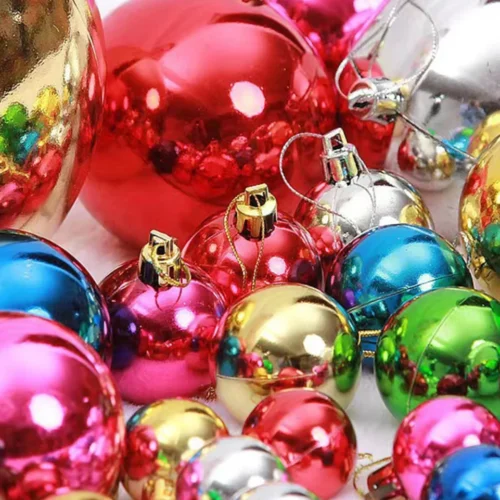 12pcs 3cm Christmas Ball Pendants – Christmas Tree Decorations for New Year, Christmas Decorations