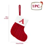 Christmas Alphabet Knitting Socks – Xmas Tree Ornaments & Home Decorations for Navidad, Noel, & New Year Gifts