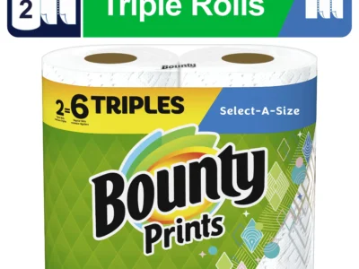 Paper Towels – 2 Triple Rolls, Printed, Clean, Simple, Effective, Soft, and Comfortable, Suitable for Kitchen and Living Room