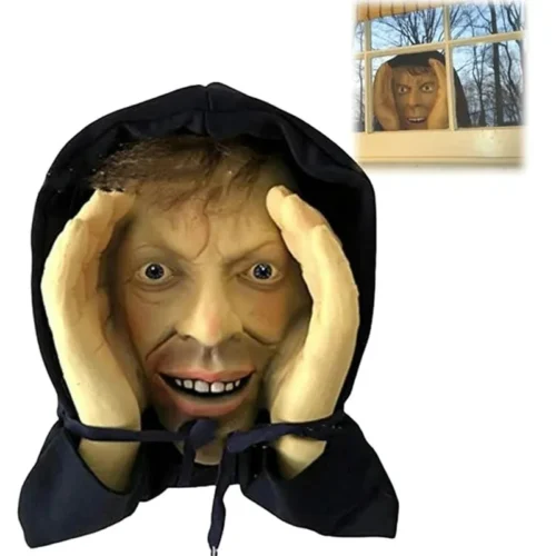 Scary Peeper Freak Halloween Decoration – Clown Indoor and Outdoor Window Hanging Mask - Image 5