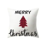 Merry Christmas Decorative Print Pattern Cushion Cover Home Living Room Sofa Decoration Square Polyester Pillow