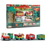 Christmas Realistic Electric Train Set, Easy To Assemble & Safe For Kids Gift & Party Home Xmas Tree Decoration