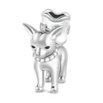 New 925 Sterling Silver "Friend Dog Mom Woof" Pet Charm - DIY Dangle Beads | Fits Original Pandora Bracelet | Fashionable Women's Jewelry