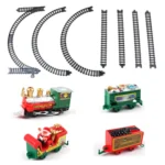 Christmas Realistic Electric Train Set – Easy Assembly, Safe for Kids, Perfect for Xmas Tree Decoration & Home Parties