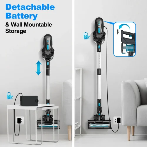 INSE V70 12KPa Stick Cordless Vacuum Cleaner – 40-Min Runtime, 10-in-1 Lightweight Cleaning Tool