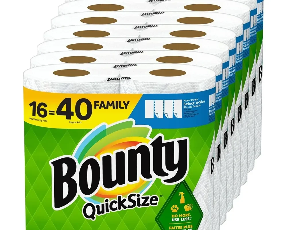 Quick-Size Paper Towels, White – 16 Family Rolls Equivalent to 40 Regular Rolls