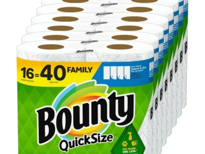 Quick-Size Paper Towels, White – 16 Family Rolls Equivalent to 40 Regular Rolls