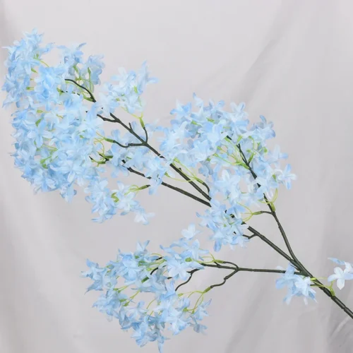 Artificial Cherry Blossom Bouquet – Cross Lilac Flowers for DIY Wedding Decor, Home Ornament, Baby Showers, & Parties