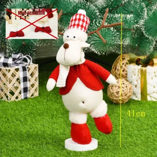 Christmas Dolls – Santa Claus, Snowman, and Elk Figurines, Xmas Tree Ornaments, Holiday Gifts for Kids, Christmas Decorations