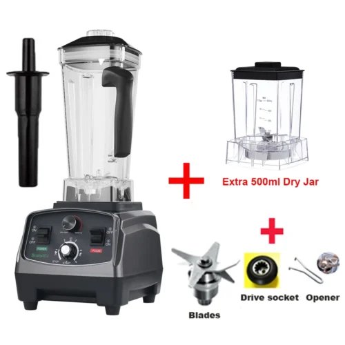 BioloMix 3HP 2200W Heavy Duty Commercial Grade Timer Blender – Mixer Juicer, Fruit Food Processor, Ice Smoothie Maker, BPA Free