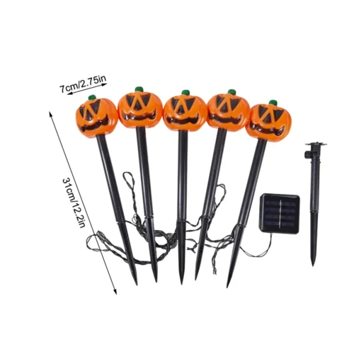 Solar-Powered Halloween Pumpkin Lights – Creative Waterproof Outdoor Garden and Courtyard Decoration for Spooky Atmosphere - Image 4