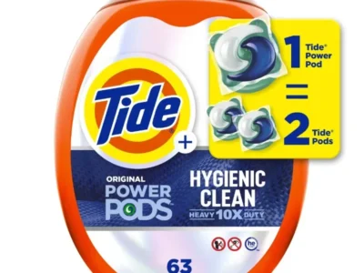 Power PODS Hygienic Clean Laundry Detergent – Original Scent, 63 Count, Delivers a Deep Hygienic Clean, Effective Even for Large Loads