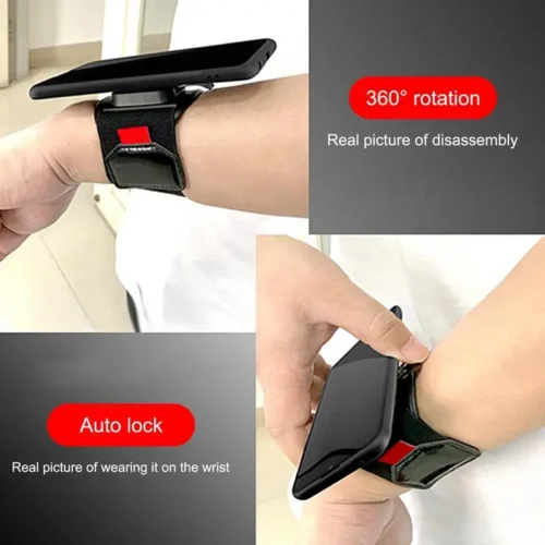 360° Rotatable Wrist Phone Holder – Detachable Sports Bag for Climbing, Hiking, Cycling, Jogging, and Gym - Image 4