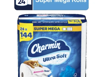 Charmin Ultra Soft Toilet Paper 24 Super Mega Rolls, 336 Sheets per Roll, 8064 Total Sheets