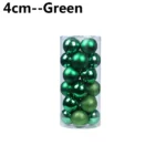 24pcs Christmas Tree Balls – 3/4/6cm Baubles for Xmas Party, Home Decor, Festival Decorations, & Gifts