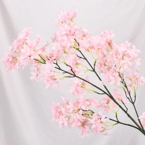 Artificial Cherry Blossom Bouquet – Cross Lilac Flowers for DIY Wedding Decor, Home Ornament, Baby Showers, & Parties