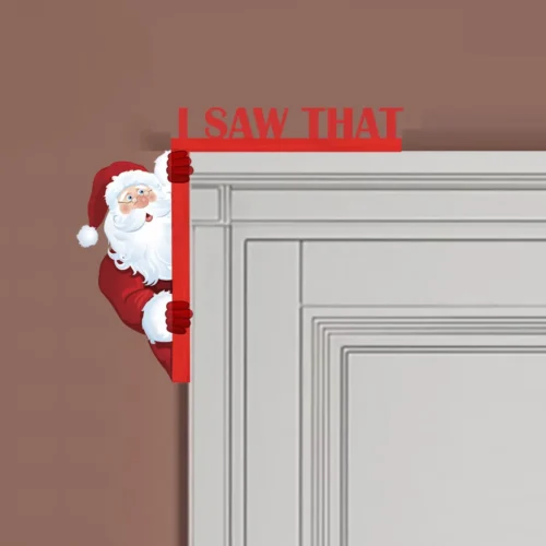 Santa Claus Christmas Green Monster Door Corner Decoration DIY Stitching Creatives Home Decor Funny Grinch Decorations