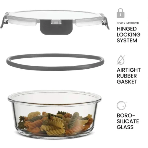 Essential 24-Piece Glass Storage Containers – Leakproof, Durable, Dishwasher Safe