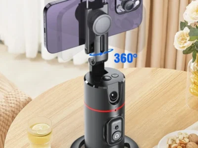 Smart Facial Tracking Stabilizer with Removable Fill Light | Wireless Phone Stand & Selfie Stick Tripod for Live Streaming